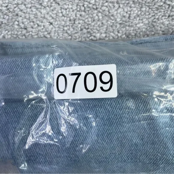 Hollister Dad Jeans Women’s 25 Short Blue Straight High Rise Flower Embroidered - Picture 12 of 12